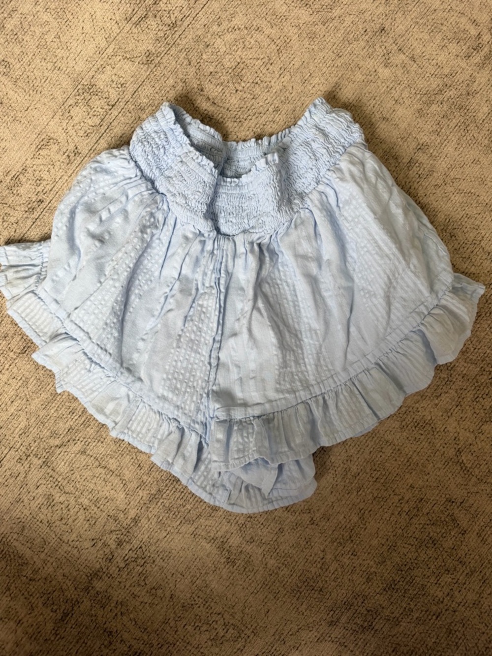 aerie Light Blue Ruffled Shorts